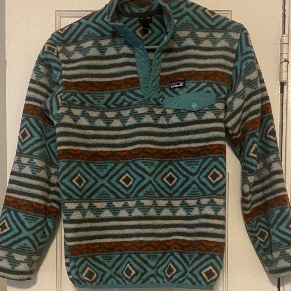 Patagonia Multicolor Geometric Fleece Pullover